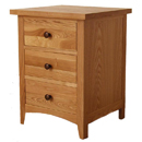 Ash night table with three drawers furniture