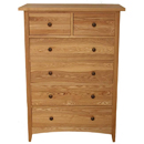 Ash tall 6 drawer chest furniture
