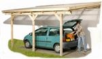 Lean to car port with plastic roofing in three sizes