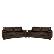Unbranded Ashmore 2 Large Sofas, Brown