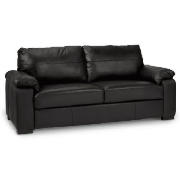Unbranded Ashmore leather sofa large, black