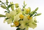 Unbranded Asiatic Lily and Rose Bouquet
