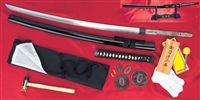 Everything you need to assemble your own authentic Katana sword. Comprises: sword blade, handle, 2