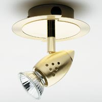 Asteroid Single Spotlight Brushed Brass Finish