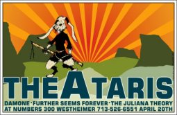 ATARIS Numbers Houston Tx - 20th April 2003 - by Brutefish Limited Edition Concert Poster 43x28cm Li