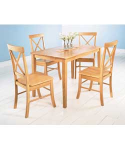 Athens Table and 4 Crisscross Back Chairs