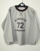 Ex-George greyish beige long sleeved top with "Athletic 72 Champion" on the