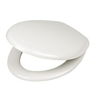 Robust, heavyweight Thermoplastic Seat and cover with self-coloured, Chrome-plated, tuck-under