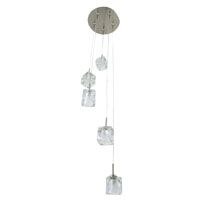 A waterfall of lights creates a stunning look for your home, Satin chrome plated pendant with clear