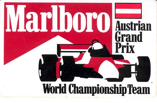Austrain Grand Prix Marlboro Event Sticker (13cm x 8cm)
