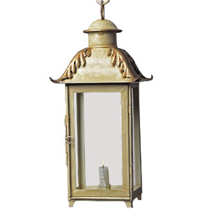 Completely Handmade in the maner of classic French Tole, this beautiful Friar Lantern`s windowpanes