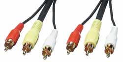 AV Cable - 3 x Phono Male to 3 x Phono Male