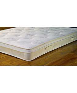 Sprung medium/firm mattressSize (W)135, (L)190, (D)23cm.288 Trizone springs.  No turn mattress with 