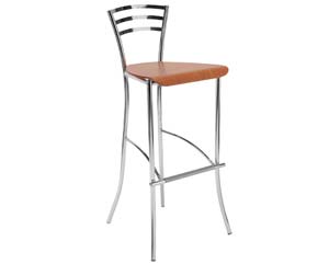 Unbranded Aydon high stool with wooden seat