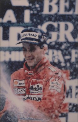 Ayrton Senna Podium Champagne Signed Photo