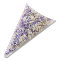 azure and ivory delphinium petals - sachet