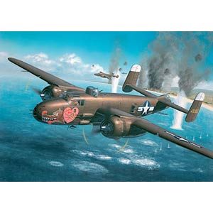 B-25J Mitchell plastic kit from German specialists Revell. With a total output of almost 11 000 airc