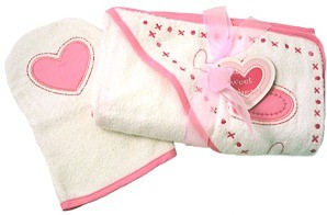 In The Bag` have designed this adorable `Little Sweetheart` bath set  the perfect gift to celebrate