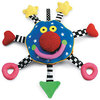 This soft velour Baby Whoozit toy features bright colours and high-contrast patterns, with rattles, 