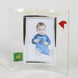 Unbranded Babys First Christmas Glass Frame - Landscape