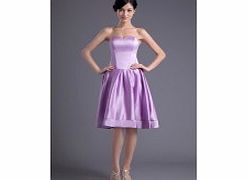 Unbranded Backless Sweetheart Draped Knee-length Satin Dress