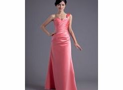 Unbranded Backless Sweetheart One-shoulder Pleat Beaded