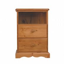 Unbranded Badger Bedside Table 2 Drawer   Shelf