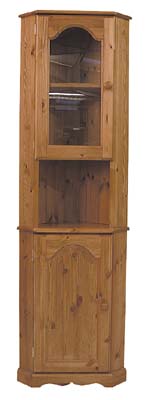 BADGER GLAZED CORNER CUPBOARD