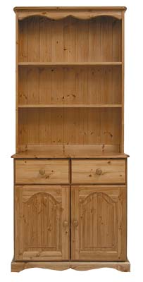 BADGER PINE 2 DRAWER OPEN DRESSER