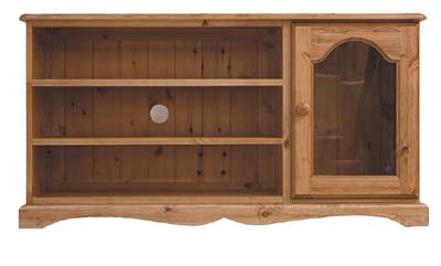 GLAZED PINE ENTERTAINMENT UNIT.ALL SOLID PINE WITH NO PLYWOOD.THE CARCUS FEATURES A TONGUE AND