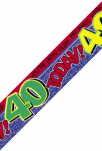 Banner - 40 Today 9ft