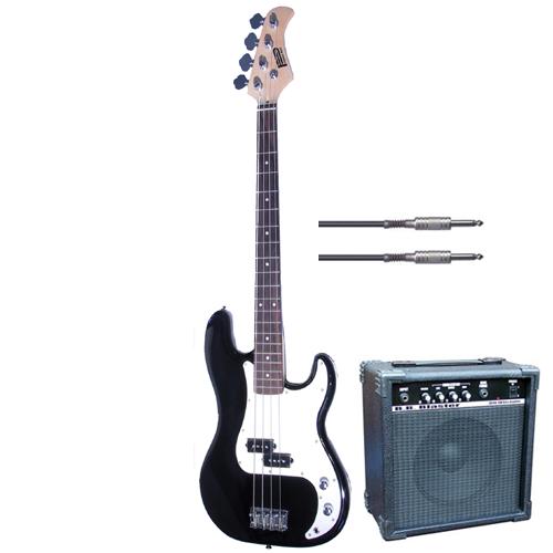 Great value package including the Gear4music Bass Guitar in Black with a 10 Watt BB Blaster