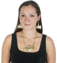 Bat Earrings and Necklace Set
