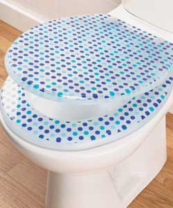 Bathers Pavilion Blue Microdots Toilet Seat