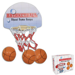 Bathketball is a super soapy sport!! This is an ideal game for one - two players...depending on the 