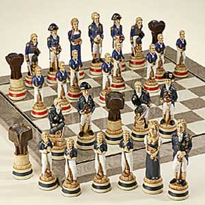 Battle Of Trafalgar Chess Set - Hand Painted Finish