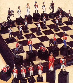 Battle Of Waterloo Hand Painted Chess Set