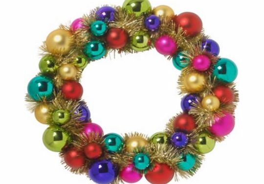 Unbranded Bauble Christmas Wreath - Merry Brights