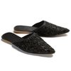 Sequin and bead encrusted mule slippers with hard sole. Lining: Textile, All: Other materials.