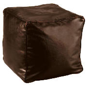 Unbranded Bean Cube Faux Leather, Chocolate 45X45cm
