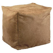 Unbranded Bean Cube Faux Suede, Chocolate 45x45