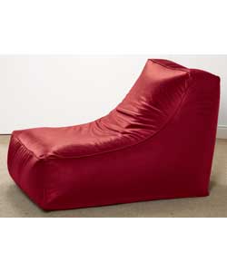 Unbranded Beanbag Effect Chair And Footstool Red