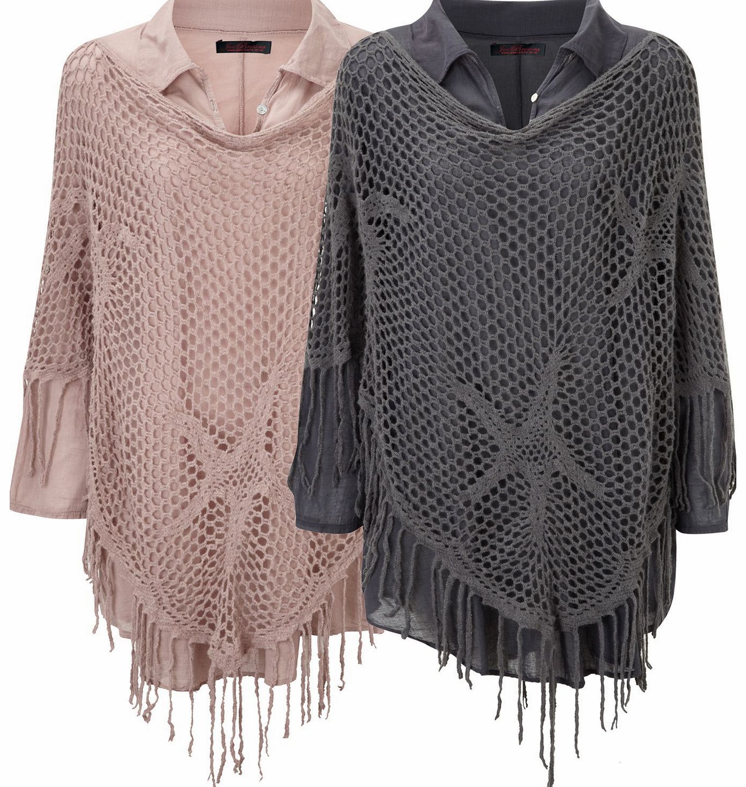 Unbranded Beautiful Blouse And Poncho Set