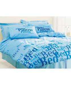 Bed- Bed- Bed Double Duvet Cover Set - Blue