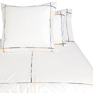 Bed by Conran Cirque Duvet Covers- White- Double