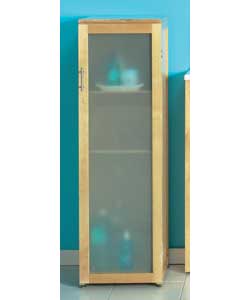 Medium height bathroom unit in beech colour finish
