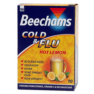 For the symptomatic relief of influenza, feverishness, chills and feverish colds including headache,