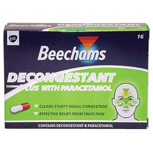 Decongestant capsule for the relief of symptoms as