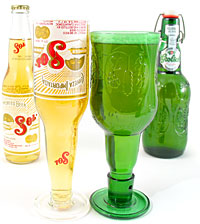 Why settle for boring beer glasses when you can sup from a gorgeous goblet. Each stylish vessel has 