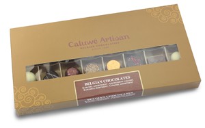 For lovers of caramel this luxury Belgian chocolate assortment contains a generous 32 chocolates of 8 assorted caramel creations. Great value for money and a step up from that found on the UK high street.